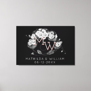 Lienzo Art Nouveau Daisies fue un monograma para personal