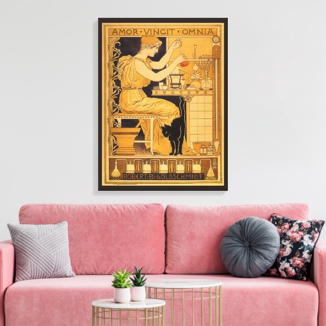 Lienzo Art Nouveau vintage, el amor conquista a todos los (Insitu (Sala de estar))