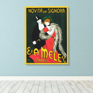 Lienzo Art Nouveau vintage, estilo italiano amor romántic