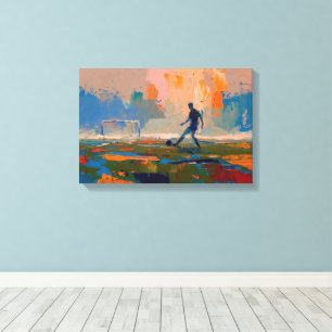 Lienzo "Arte del Fútbol" (Estilo 1) Pintura al óleo