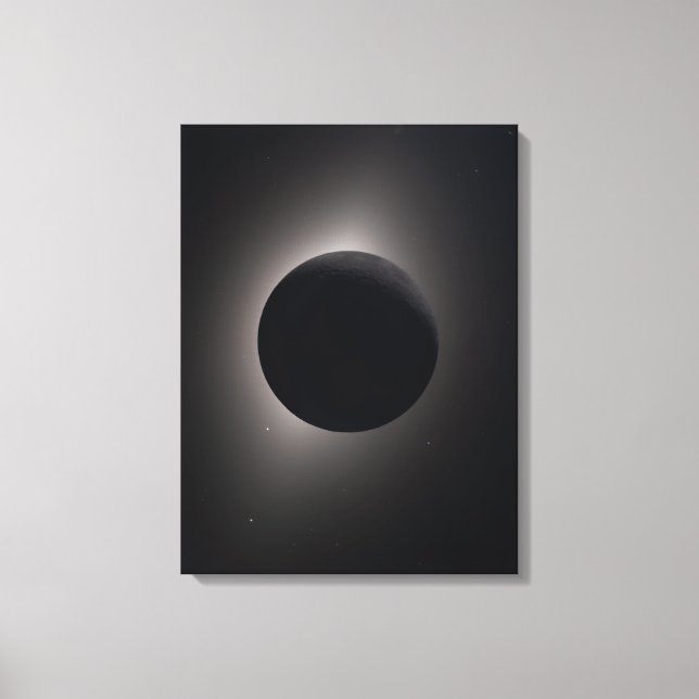 LIENZO ARTEMIS II VUELO LUNAR CON UN ECLIPSE SOLAR (Anverso)