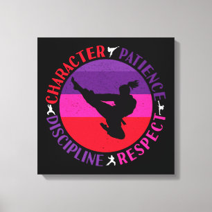 Lienzo Artes Marciales Valores Fundamentales - Karate