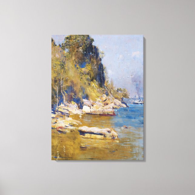 Lienzo Arthur Streeton - De mi campamento (Sirius Cove) (Anverso)