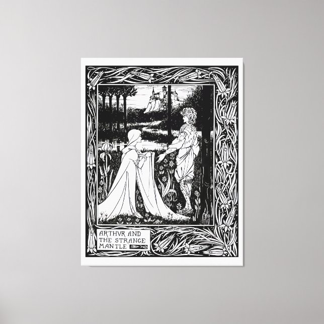Lienzo Arthur y el extraño mantel (Anverso)