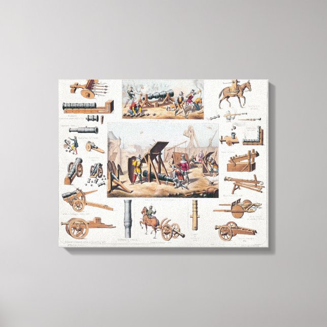 Lienzo Artillería francesa de los siglos XIV y XV (Anverso)