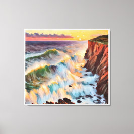 Lienzo Artista Anders* Atardecer en la ola*