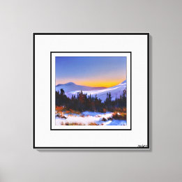 Lienzo Artista de Anders* Amanecer en las montañas de Col