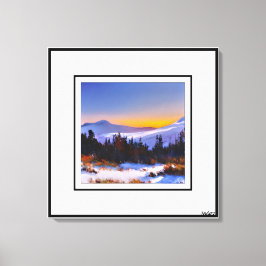 Lienzo Artista de Anders* Amanecer en las montañas de Col