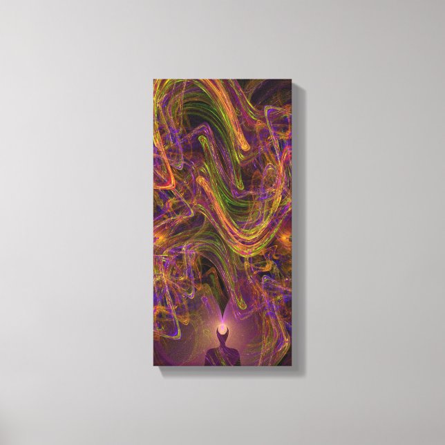 Lienzo Artista de autismo en aguas dulces con tela estira (Anverso)