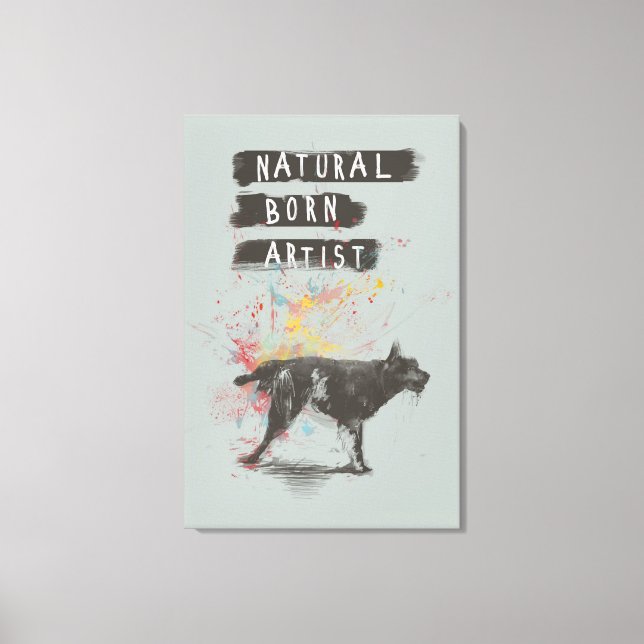 Lienzo artista nacido natural (Anverso)