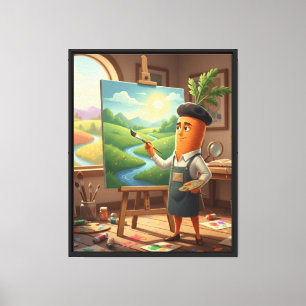 Lienzo Artista Zanahoria Caprichoso
