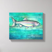 Lienzo artístico de arte de la trucha arco iris