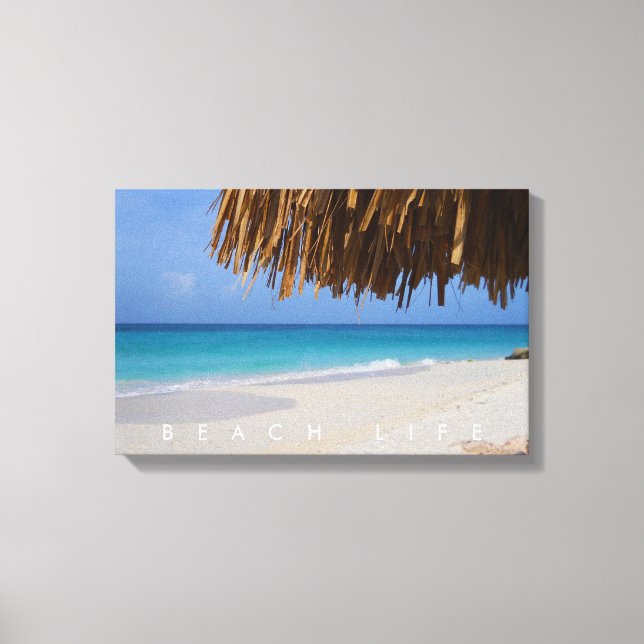 Lienzo Aruba View Blue Ocean Sandy Beach Life (Anverso)