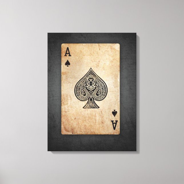 Lienzo As de espadas lanzar almohada (Anverso)