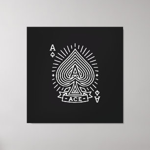 Lienzo As of Spades — Emblema de monoline Sunburst
