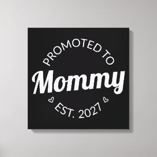 Lienzo Ascendida a Mamá Est 2027 Anuncio de Nueva Mamá I