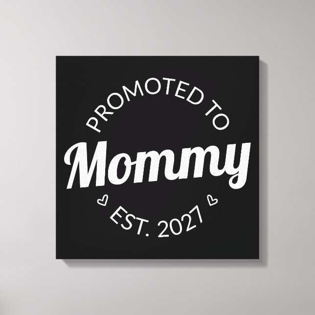 Lienzo Ascendida a Mamá Est 2027 Anuncio de Nueva Mamá I (Anverso)