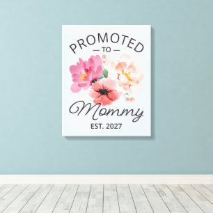 Lienzo Ascendida a Mamá Est 2027 Anuncio de Nueva Mamá VI