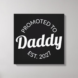 Lienzo Ascendido a Papá Desde 2027 Nuevo Papá Baby Shower