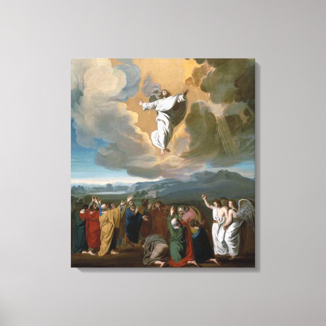 Lienzo Ascensión (Jesucristo ascendiendo al cielo) (Anverso)