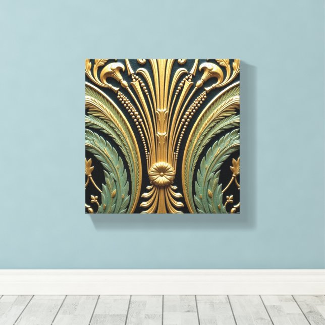 Lienzo Ascenso dorado (Insitu (piso de madera))