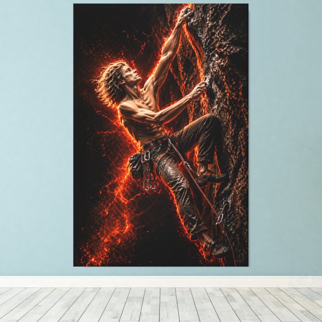 Lienzo Ascenso Implacable – Poder Climático Angelical (Insitu (piso de madera))