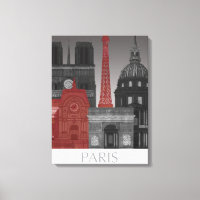 Ascensos de París por noche - Rojo