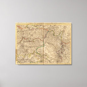 Lienzo Asentamientos y bosques de Francia