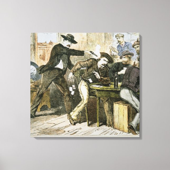 Lienzo Asesinato de 'Wild Bill' (W.B. Hickok) por Jack (Anverso)