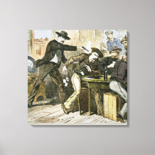 Lienzo Asesinato de 'Wild Bill' (W.B. Hickok) por Jack