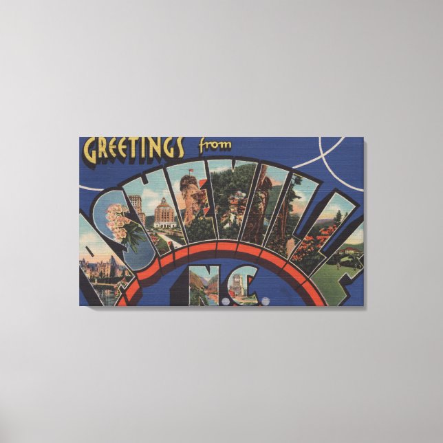 Lienzo Ashville, Carolina del Norte - Escenas de letras g (Anverso)