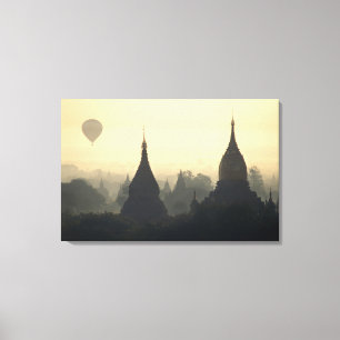 Lienzo Asia, Birmania (Myanmar), Pagan (Bagan) Hot Air