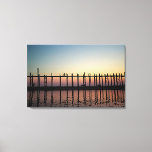 Lienzo Asia, Burma (Myanmar) silueta de U Bien