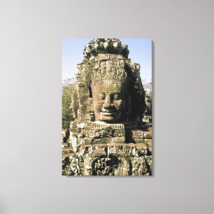 Lienzo Asia, Camboya, Siem Reap. Angkor Thom, jefes de