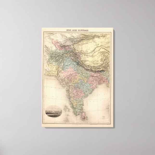 Lienzo Asia Central India (Anverso)