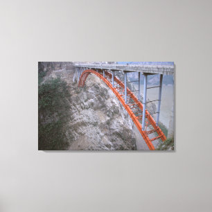 Lienzo Asia, China, río Yangtze. Zigui a los hombres Tia