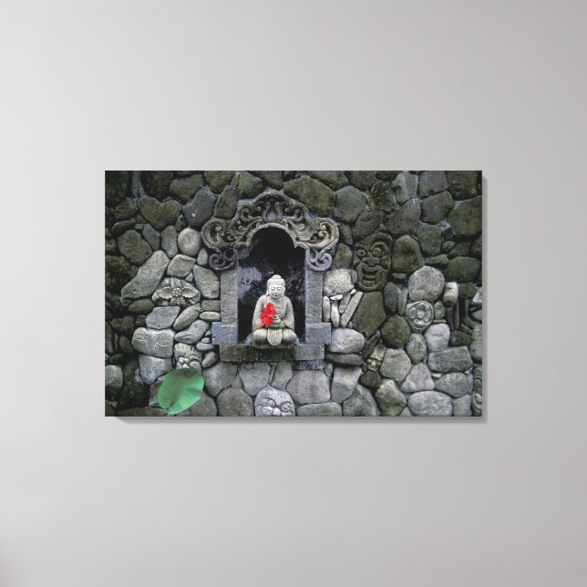 Lienzo Asia, Indonesia, Bali. Un santuario de Buda (Anverso)