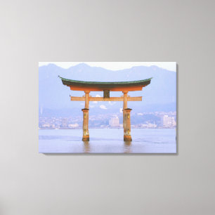 Lienzo Asia, Japón, Hiroshima. Mivaiima. Puerta Torii