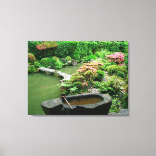 Lienzo Asia, Japón, Kioto. Jardín Zen