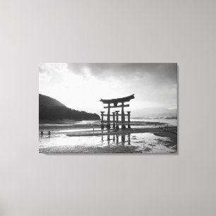 Lienzo Asia, Japón, Myajima. Puerta Torri