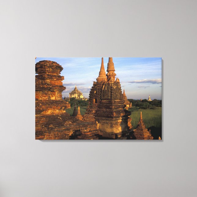 Lienzo Asia, Myanmar, Bagan. Antiguos templos y (Anverso)