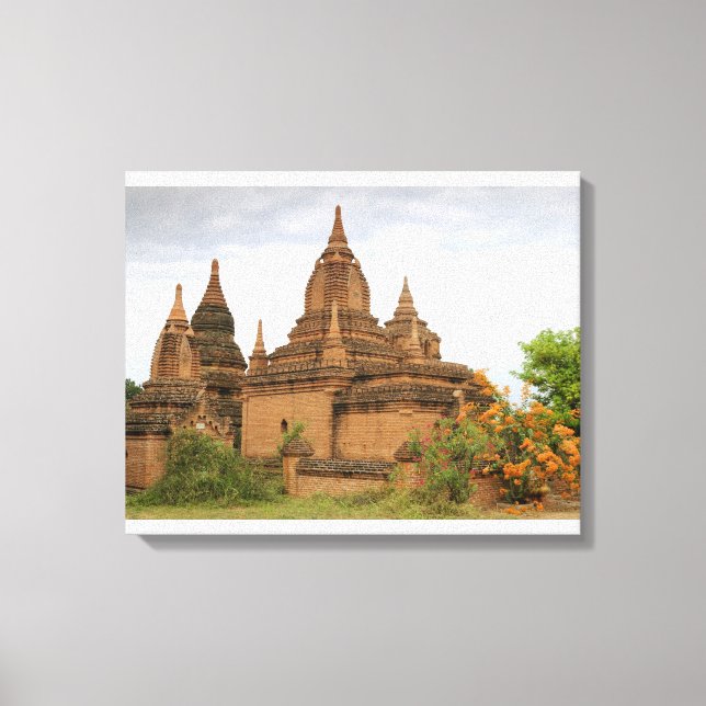 Lienzo Asia, Myanmar Birmania), Bagan Pagan). Varios (Anverso)