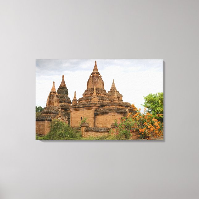 Lienzo Asia, Myanmar Birmania), Bagan Pagan). Varios (Anverso)