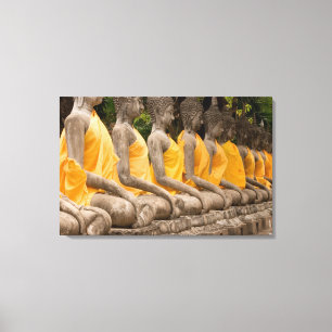 Lienzo Asia, Tailandia, Siam, Budas en Ayutthaya