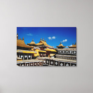Lienzo Asia, Tíbet, Lhasa, Palacio de Potala también cono