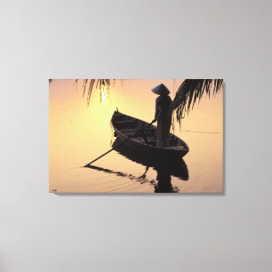 Lienzo Asia, Vietnam, Mekong Delta, Can Tho. Noche