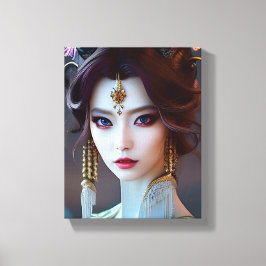Lienzo Asian Goddess Ai Generated Art