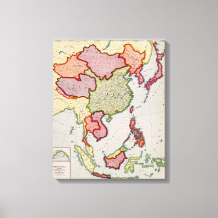 Lienzo AsiaPanoramic del este MapEast Asia