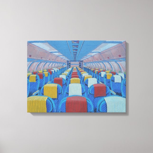 Lienzo Asientos para avión (por Gregorio Undurraga) (Anverso)