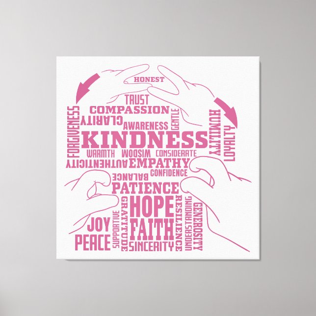 Lienzo ASL - Belleza interior - Cultura sorda Diseño "Vee (Anverso)